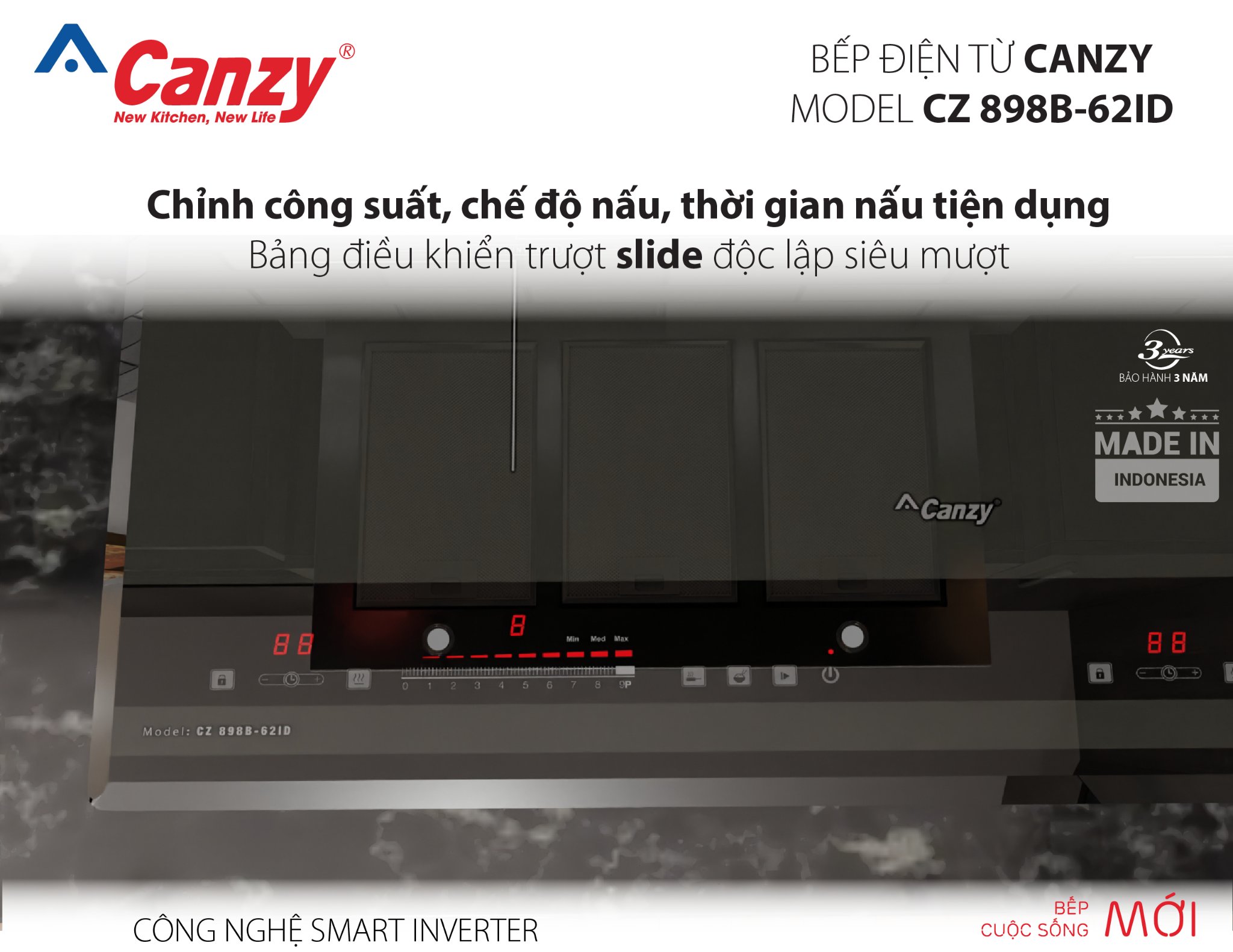 bảng điều khiểnBếp từ Canzy CZ 898B-62ID 